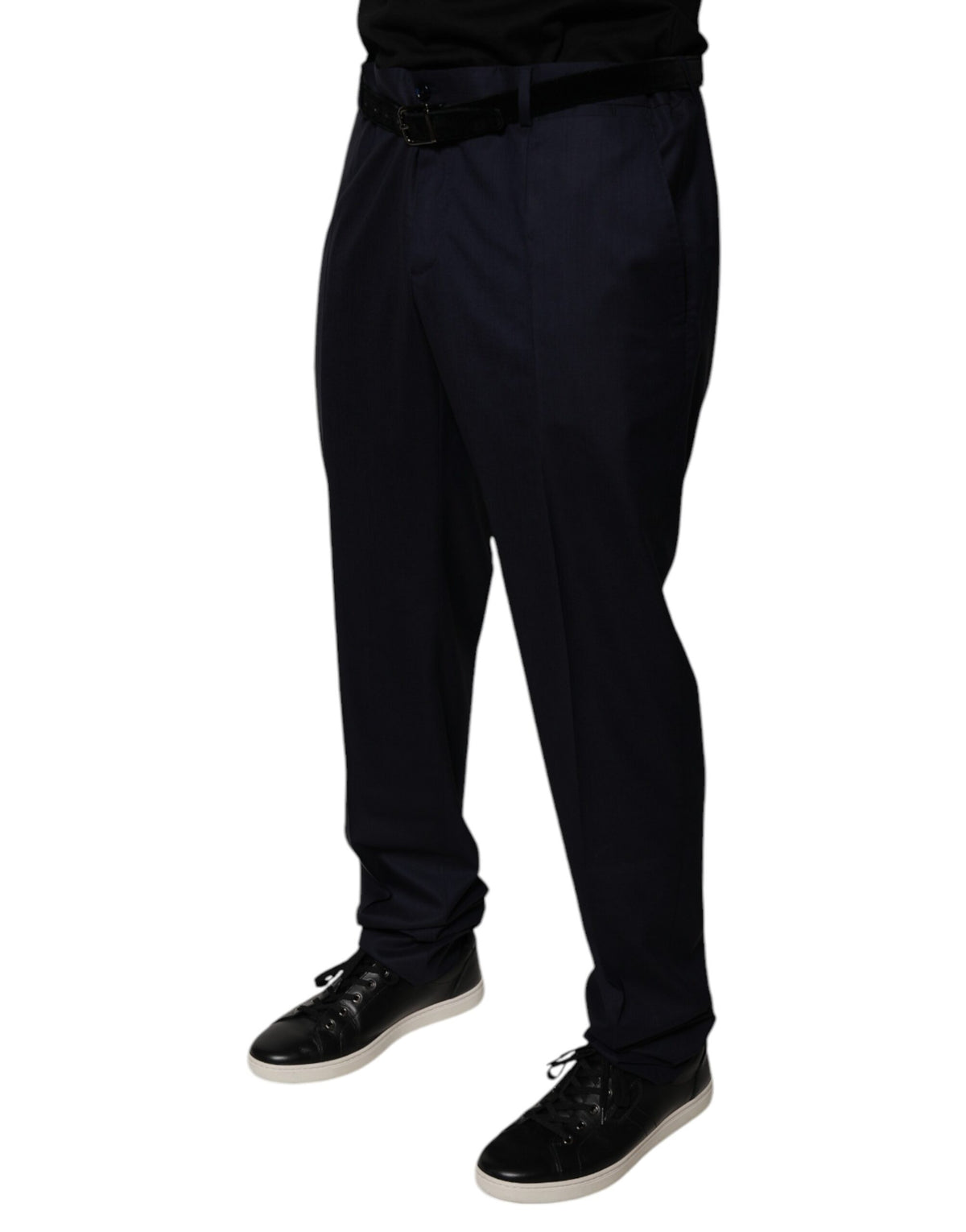 Pantalon habillé droit en bleu foncé de Dolce &amp; Gabbana