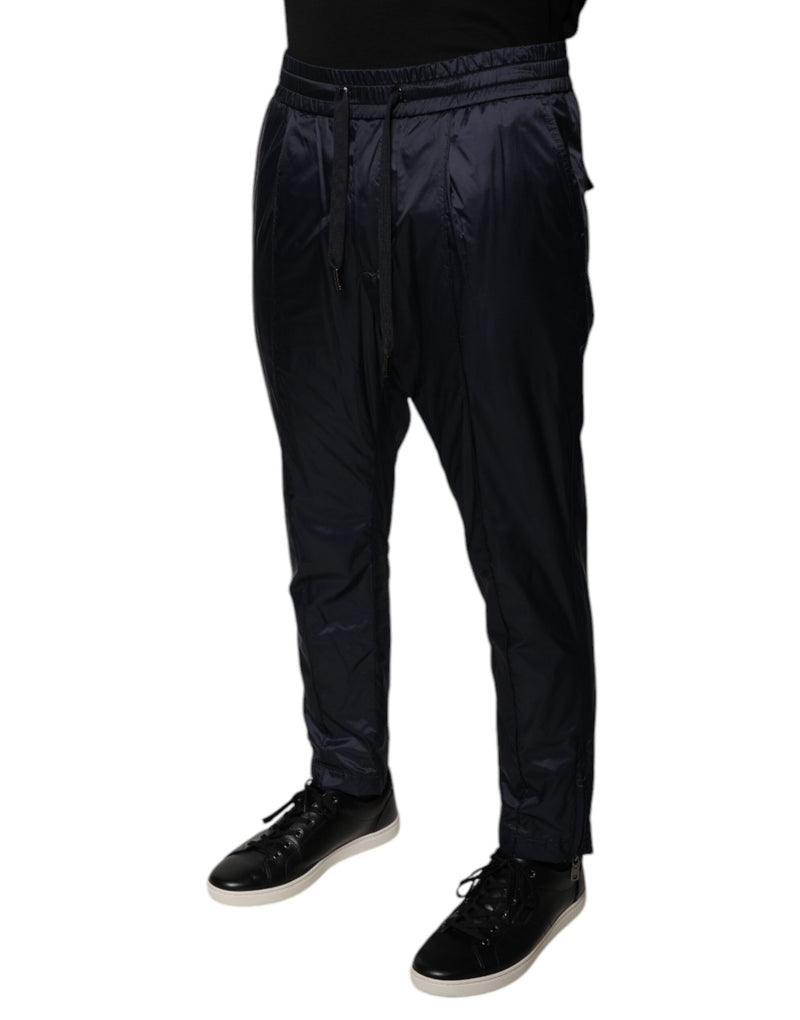 Dolce &amp; Gabbana donkerblauwe katoenen skinny sweatpants