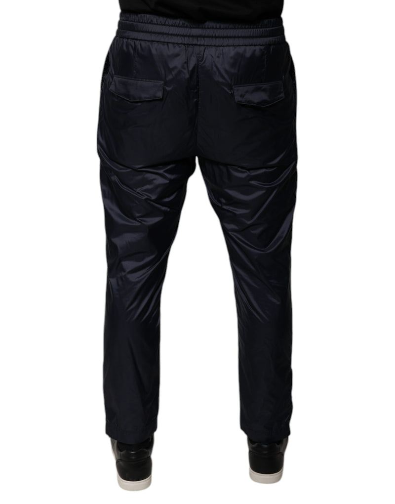 Dolce &amp; Gabbana donkerblauwe katoenen skinny sweatpants