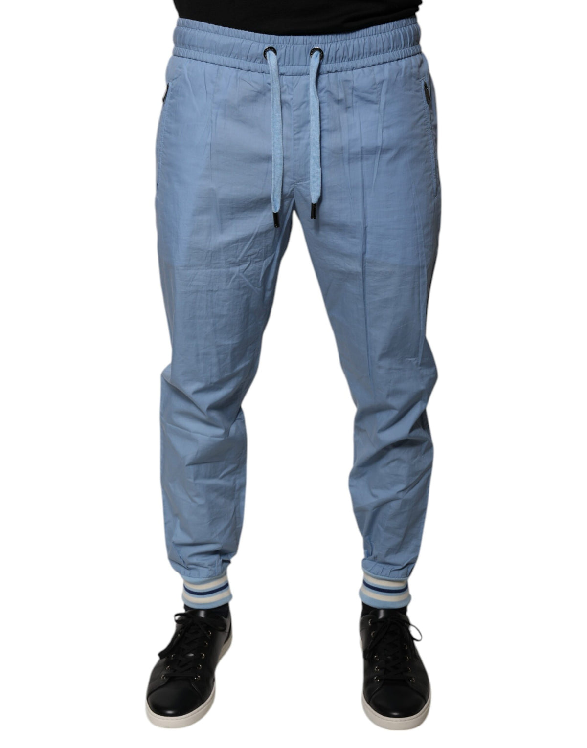 Pantalon de jogging en coton bleu Dolce &amp; Gabbana