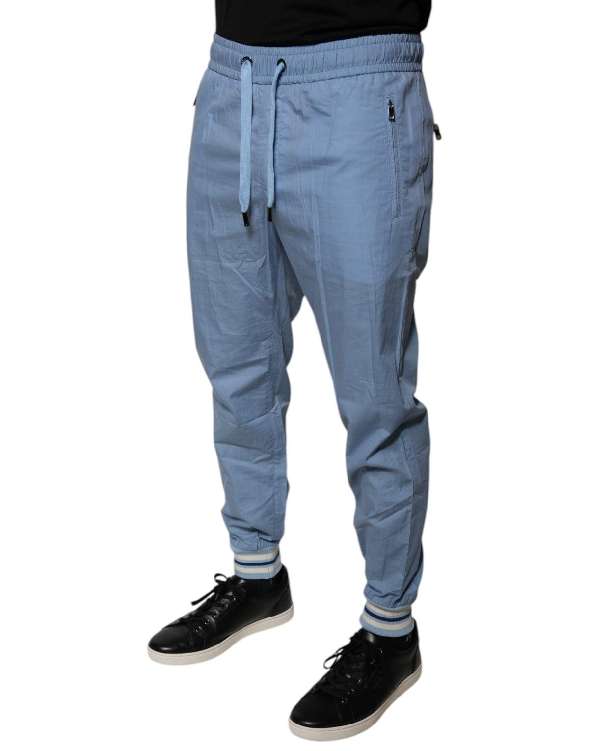 Pantalon de jogging en coton bleu Dolce &amp; Gabbana