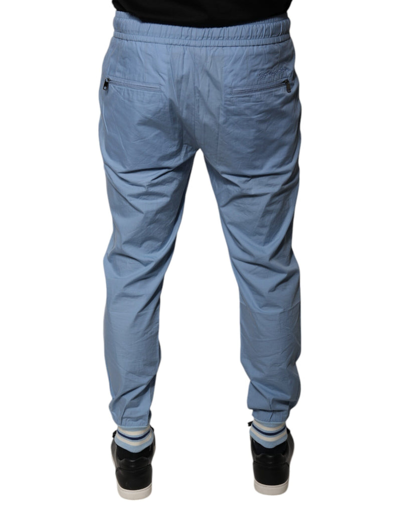 Dolce & Gabbana Blue Cotton Jogger Sweatpants Pants