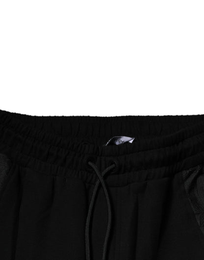 Pantalon de jogging slim noir à imprimé léopard Dolce & Gabbana