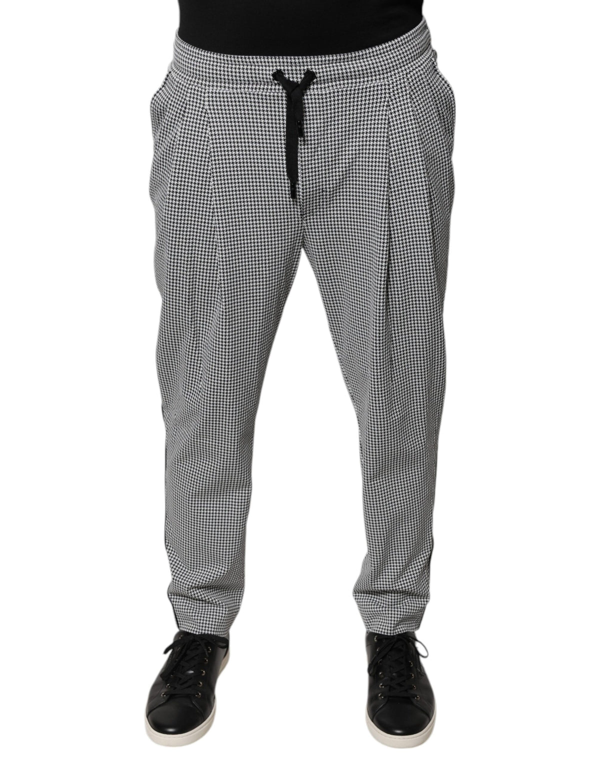 Pantalon-jupette noir et blanc à carreaux pied-de-poule, Dolce &amp; Gabbana
