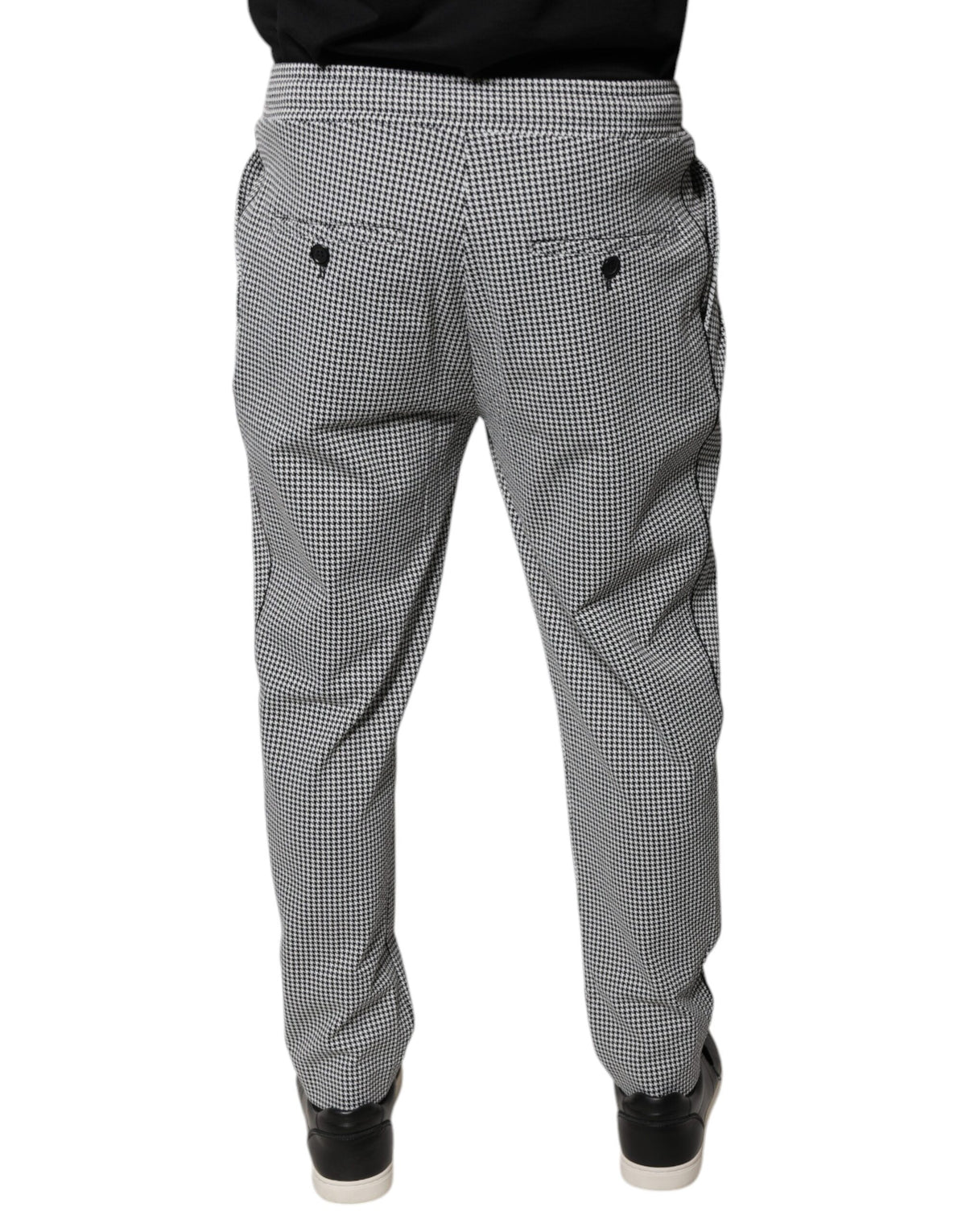Pantalon-jupette noir et blanc à carreaux pied-de-poule, Dolce &amp; Gabbana