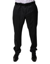 Pantalon tailleur noir en laine à coupe fuselée de Dolce &amp; Gabbana