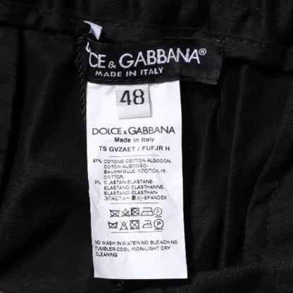 Dolce & Gabbana zwarte, strakke sweatpants van stretch katoen.