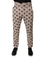 Jeans skinny en coton beige avec logo Dolce &amp; Gabbana