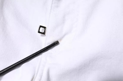 Dolce & Gabbana zwarte en witte katoenen skinny jeans met logo