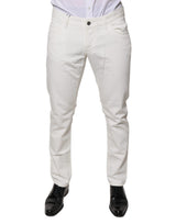 Jeans skinny en coton blanc Dolce &amp; Gabbana
