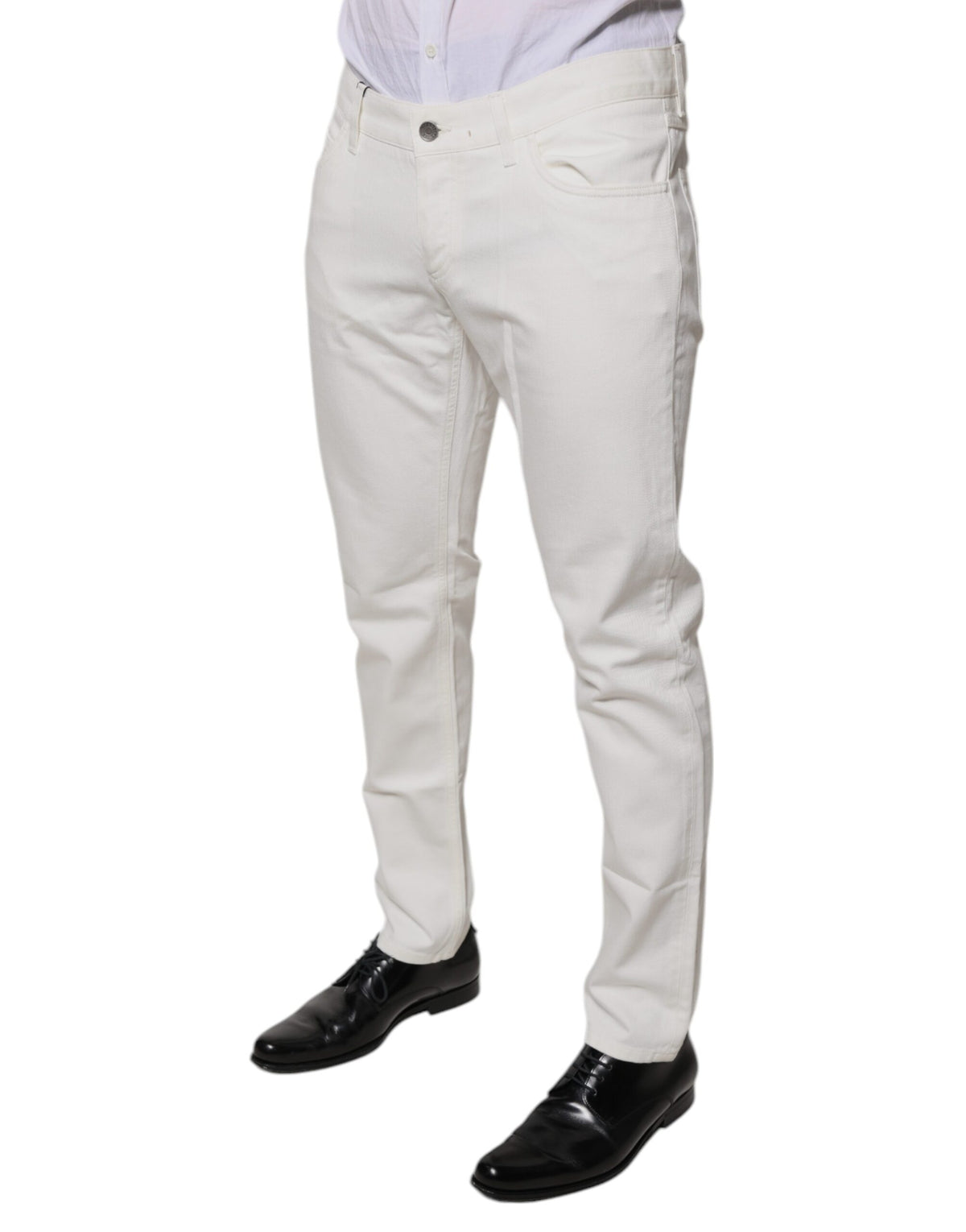 Jeans skinny en coton blanc Dolce &amp; Gabbana
