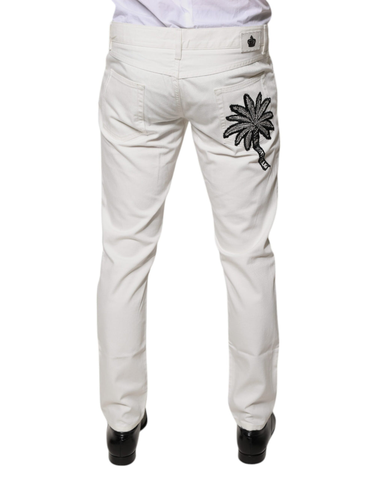 Jeans skinny en coton blanc Dolce &amp; Gabbana