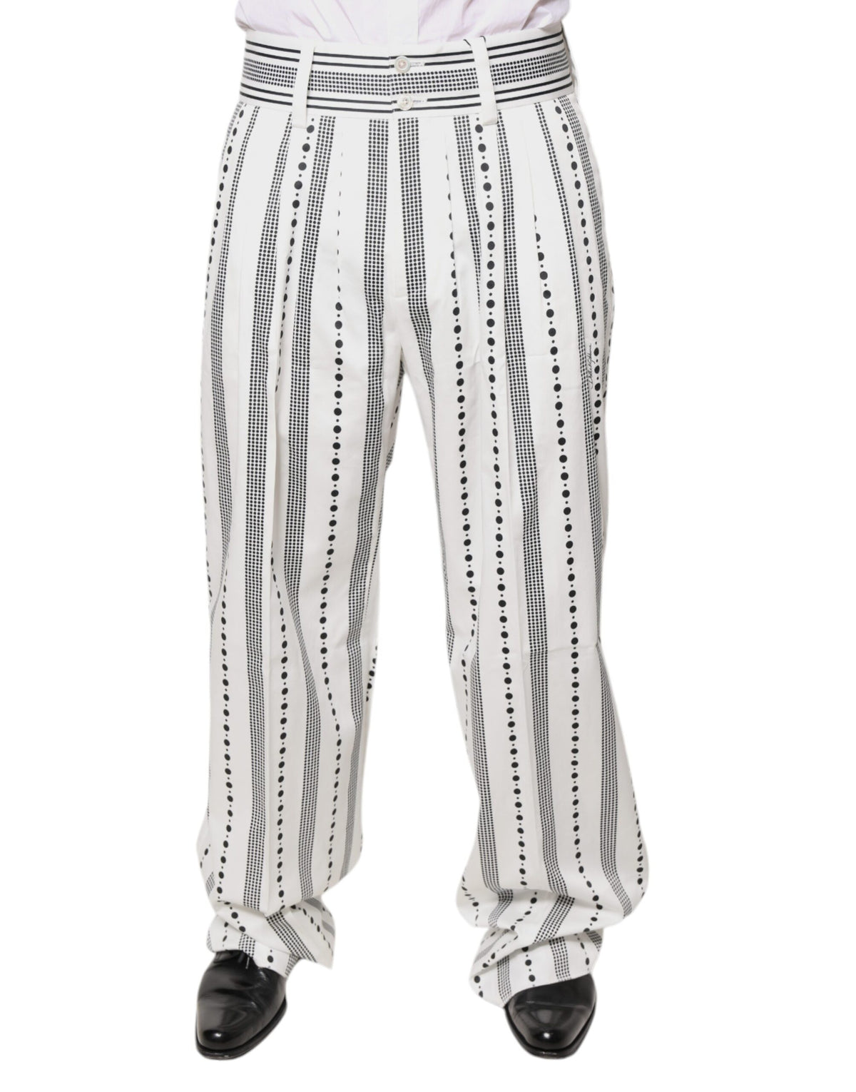 Pantalon habillé droit blanc de Dolce &amp; Gabbana