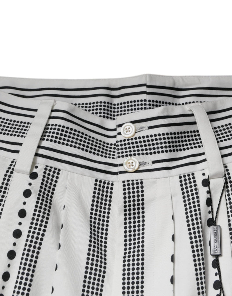 Dolce & Gabbana White Straight Formal Dress Pants