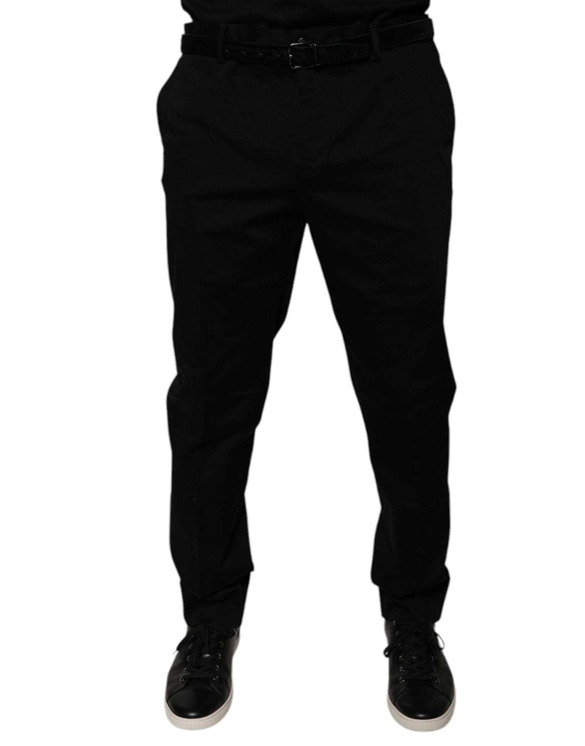 Pantalon habillé noir à coupe fuselée de Dolce &amp; Gabbana