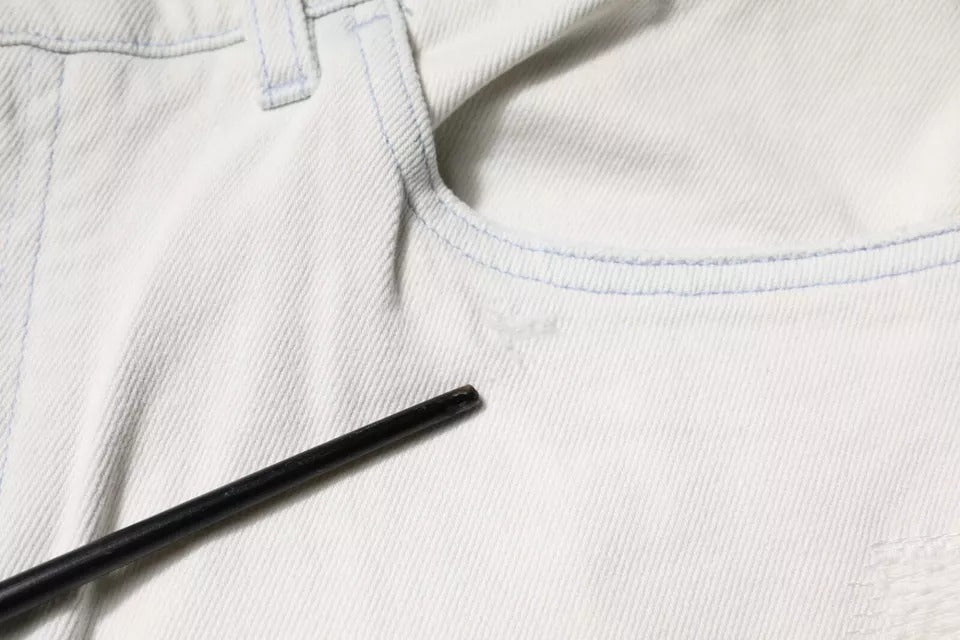 Jeans skinny en coton blanc Dolce & Gabbana