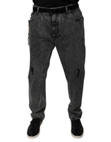 Jeans skinny en coton gris foncé de Dolce &amp; Gabbana