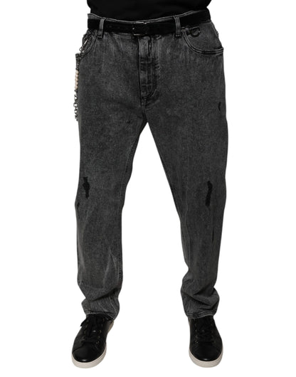 Jeans skinny en coton gris foncé de Dolce &amp; Gabbana