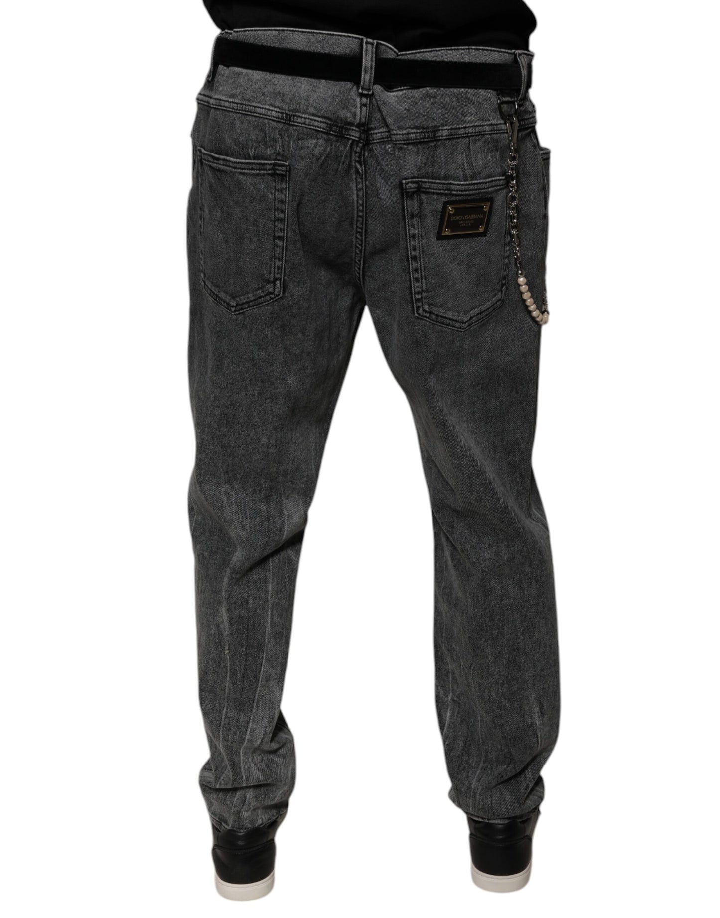 Dolce & Gabbana donkergrijze katoenen skinny jeans