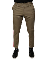 Pantalon décontracté fuselé pour homme, brun, logo Dolce &amp; Gabbana