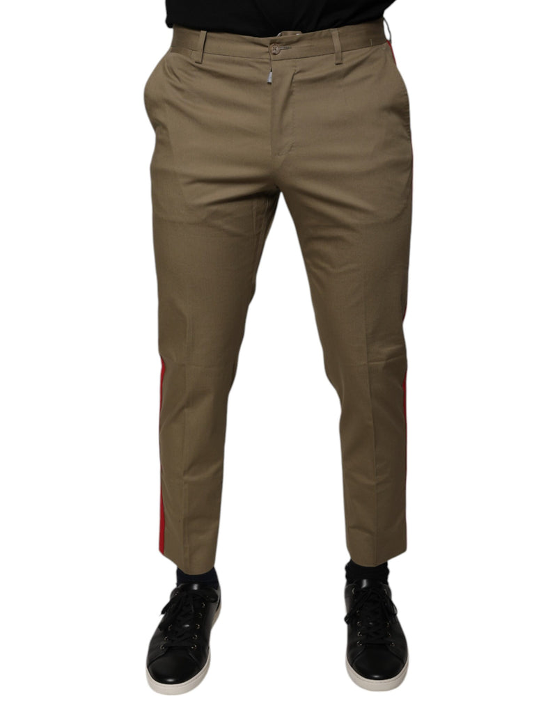 Dolce &amp; Gabbana Bruine Logo Casual Tapered Broek voor Heren
