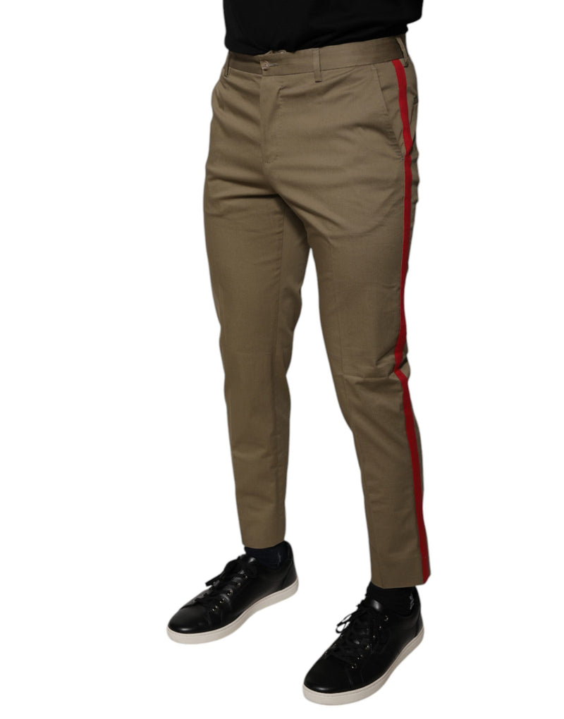 Dolce &amp; Gabbana Bruine Logo Casual Tapered Broek voor Heren