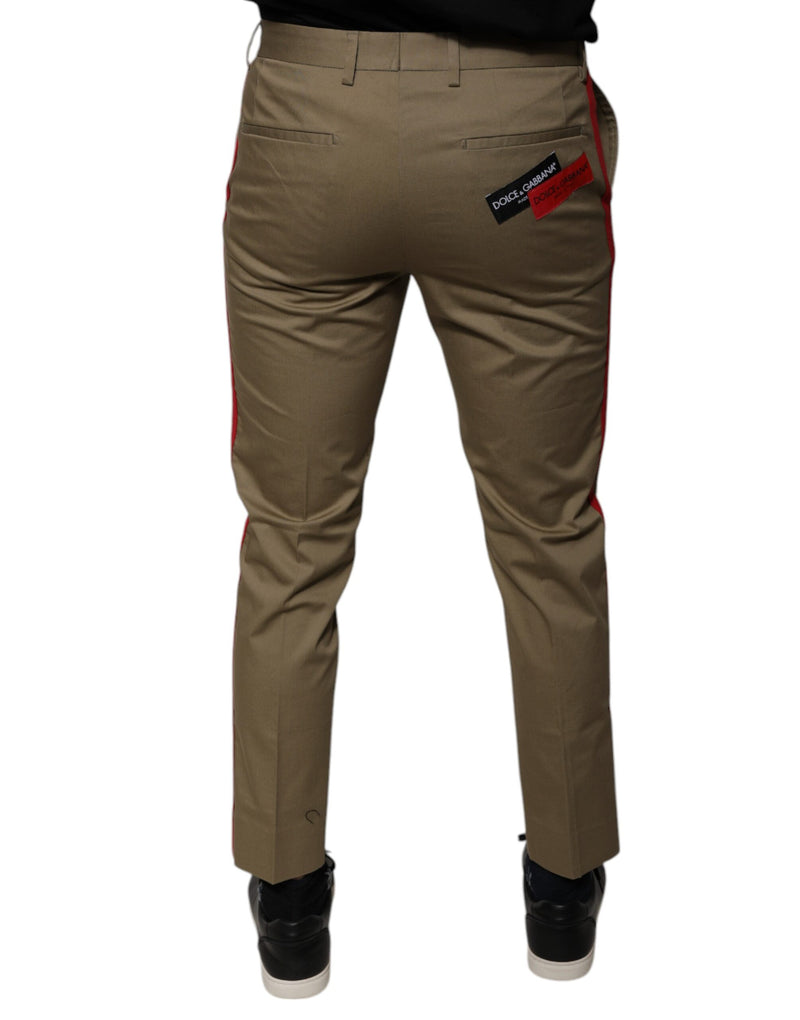 Dolce &amp; Gabbana Bruine Logo Casual Tapered Broek voor Heren