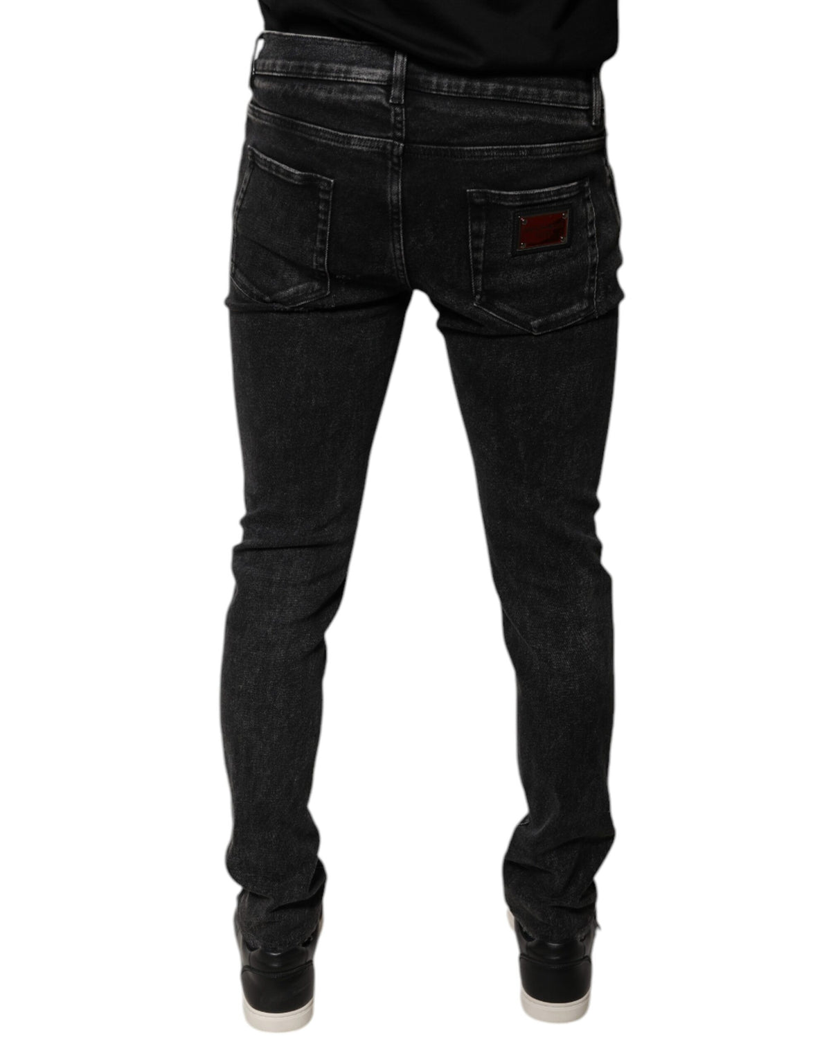 Jean slim en coton noir extensible pour homme de Dolce &amp; Gabbana