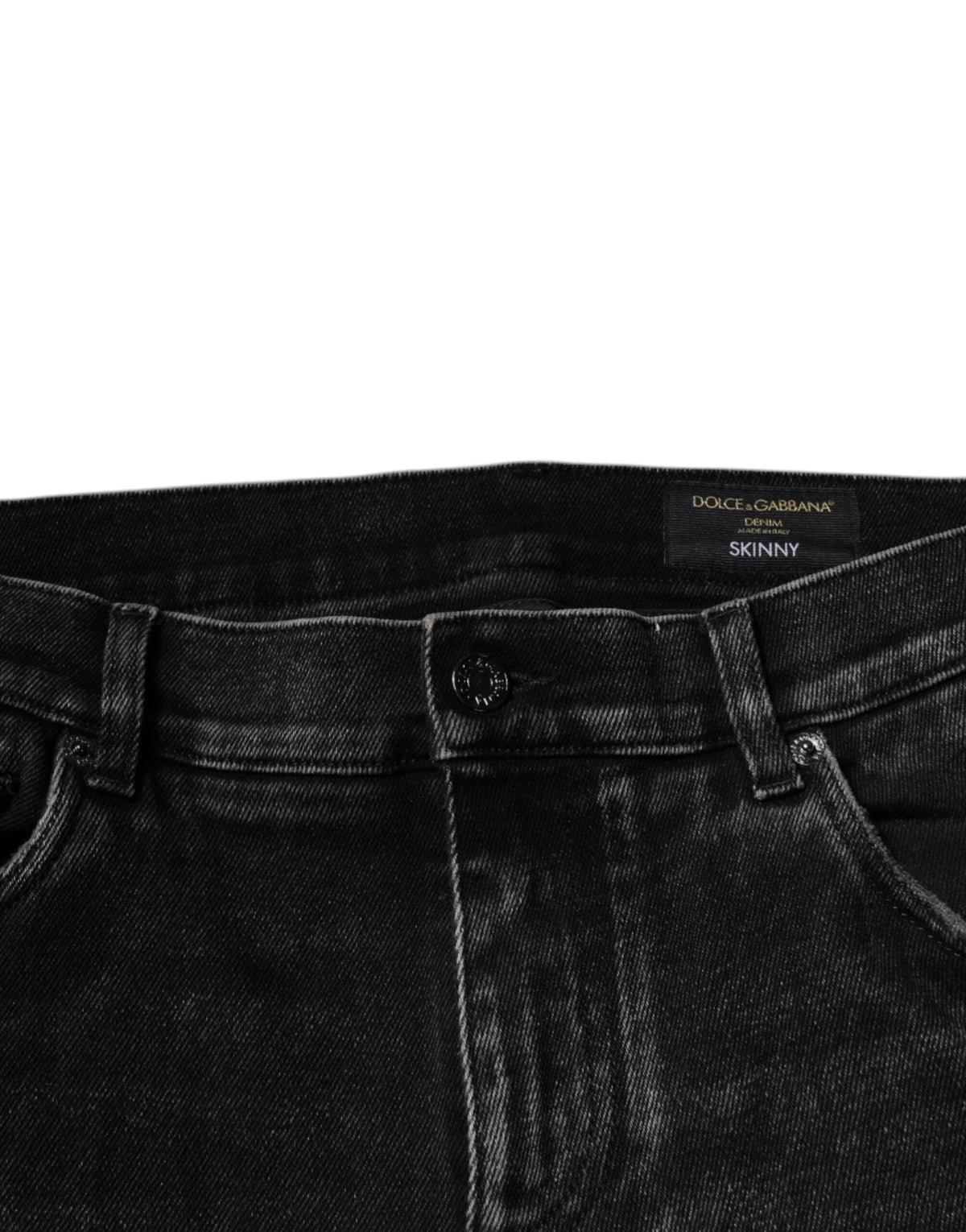 Jean slim en coton noir extensible pour homme de Dolce &amp; Gabbana