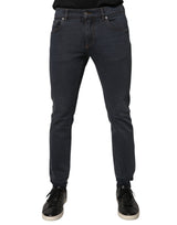 Jeans skinny en coton gris foncé de Dolce &amp; Gabbana
