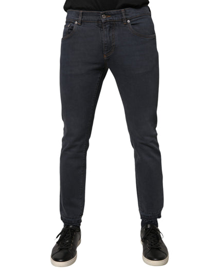 Dolce &amp; Gabbana donkergrijze katoenen skinny jeans