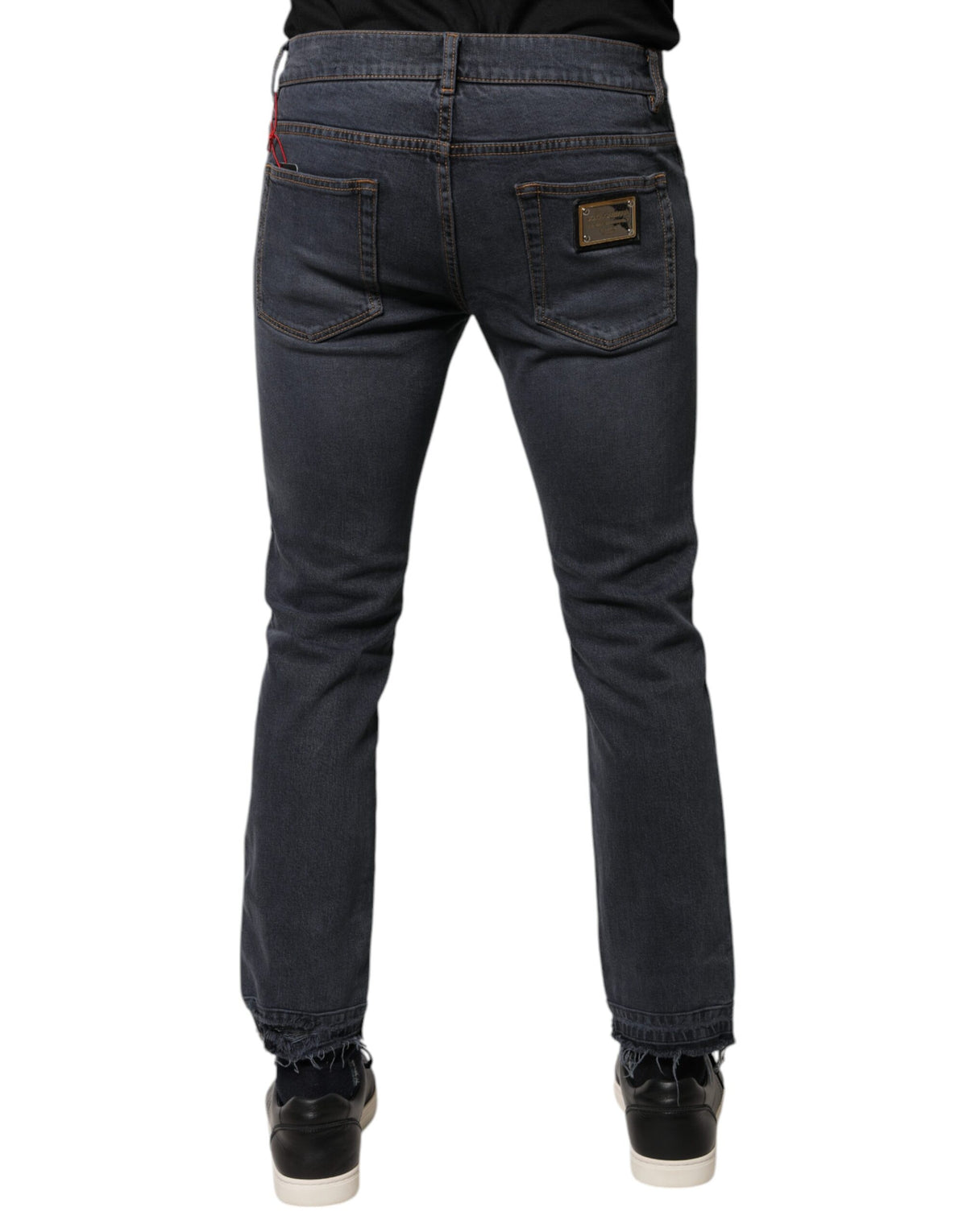 Jeans skinny en coton gris foncé de Dolce &amp; Gabbana