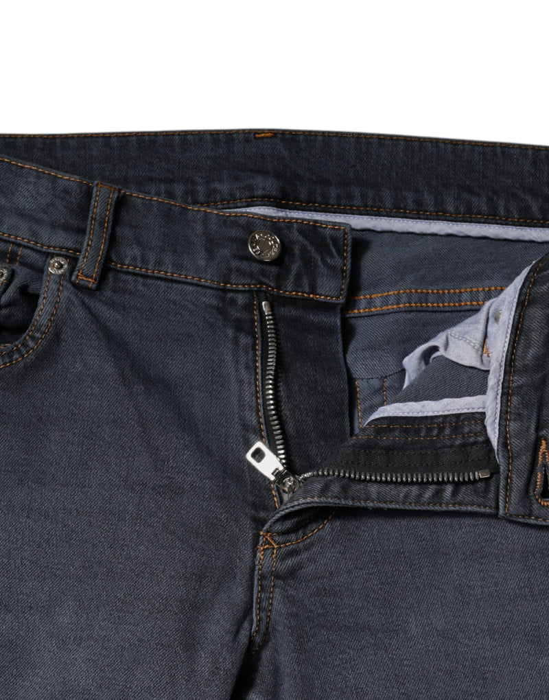 Dolce &amp; Gabbana donkergrijze katoenen skinny jeans