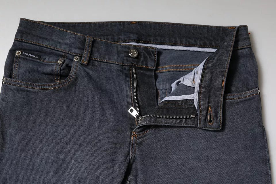 Jeans skinny en coton gris foncé de Dolce &amp; Gabbana