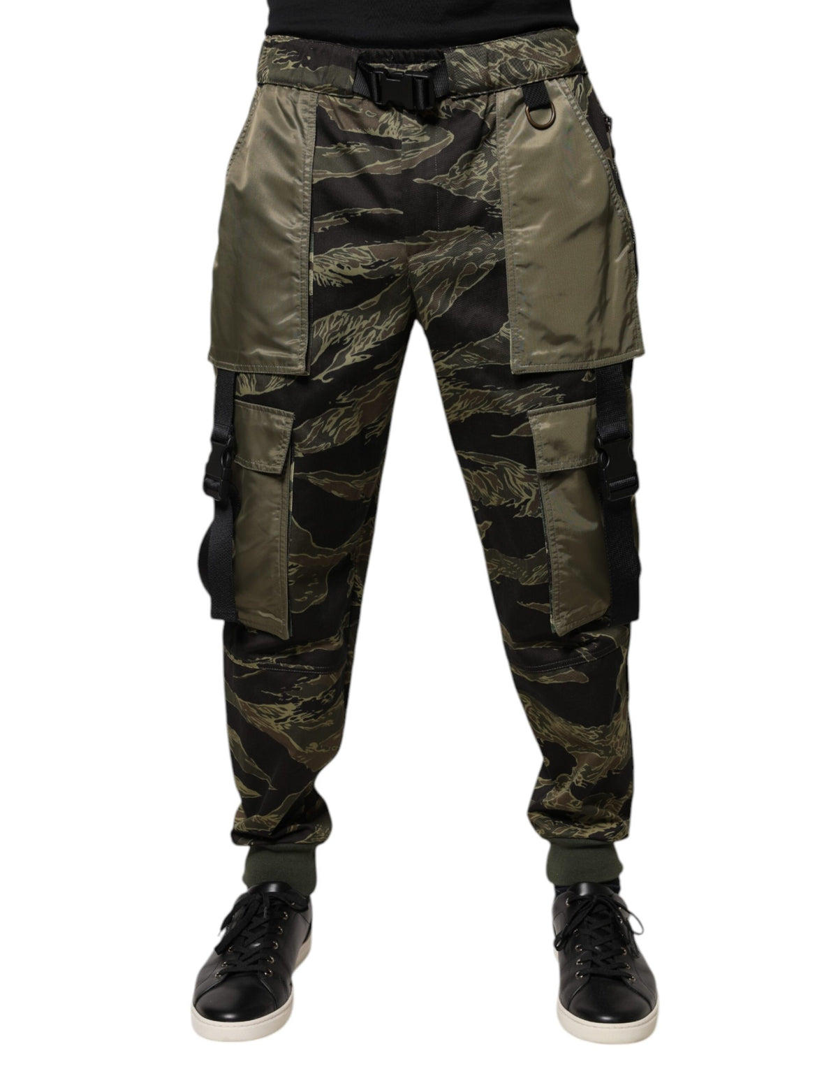 Pantalons cargo jogger en coton vert de Dolce &amp; Gabbana