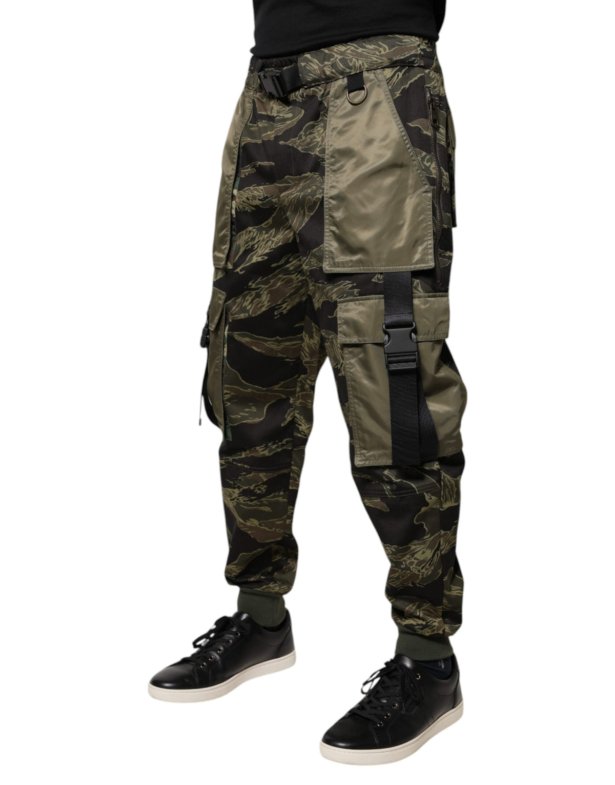 Pantalons cargo jogger en coton vert de Dolce &amp; Gabbana
