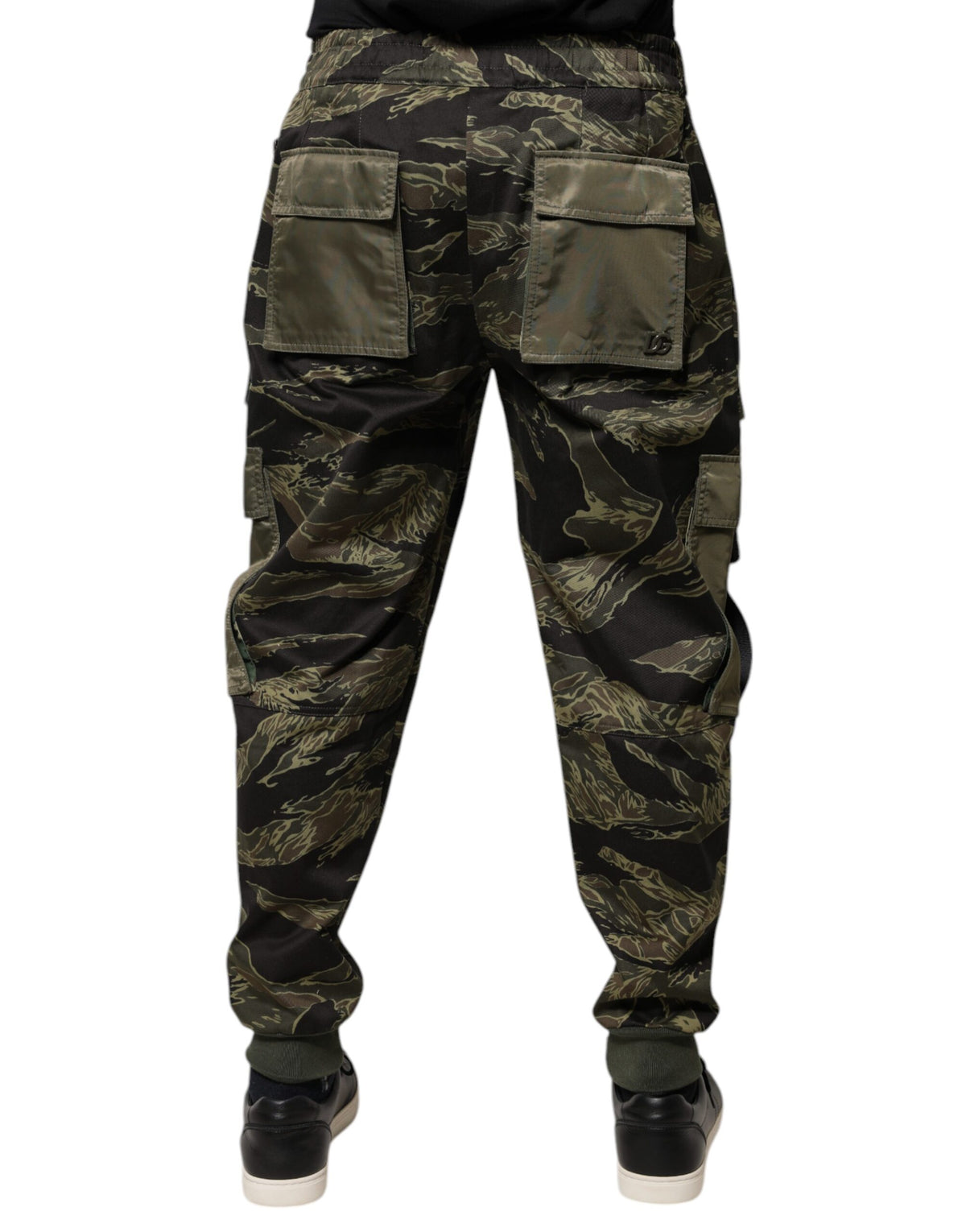 Pantalons cargo jogger en coton vert de Dolce &amp; Gabbana