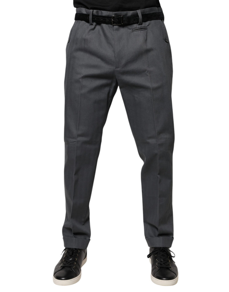 Dolce &amp; Gabbana grijze, taps toelopende, formele dressbroek