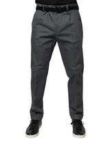 Pantalon tailleur droit gris Dolce &amp; Gabbana