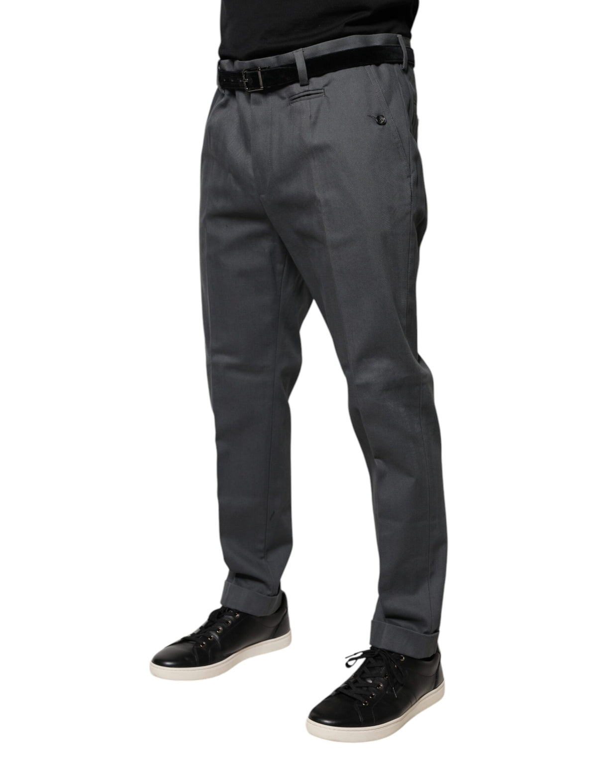 Pantalon tailleur droit gris Dolce &amp; Gabbana