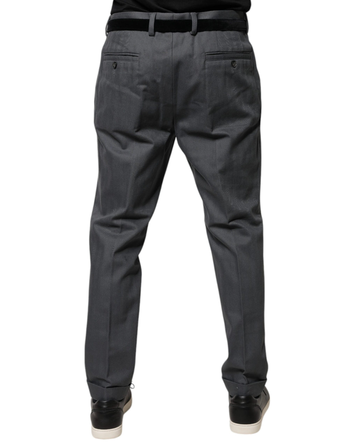 Pantalon tailleur droit gris Dolce &amp; Gabbana