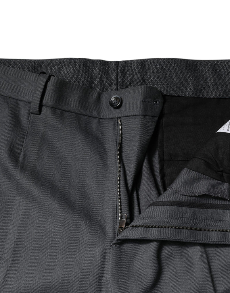 Dolce &amp; Gabbana grijze, taps toelopende, formele dressbroek