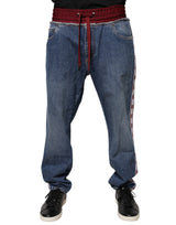 Jeans droit en coton stretch bleu Dolce &amp; Gabbana