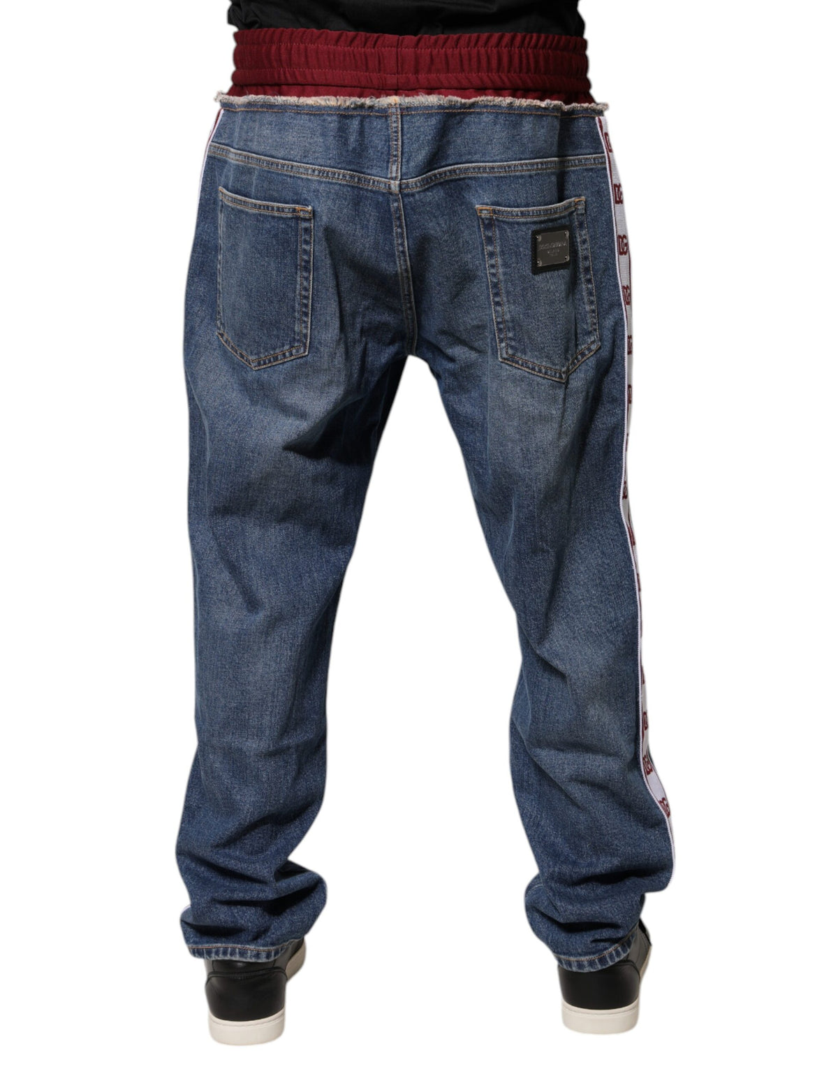 Jeans droit en coton stretch bleu Dolce &amp; Gabbana