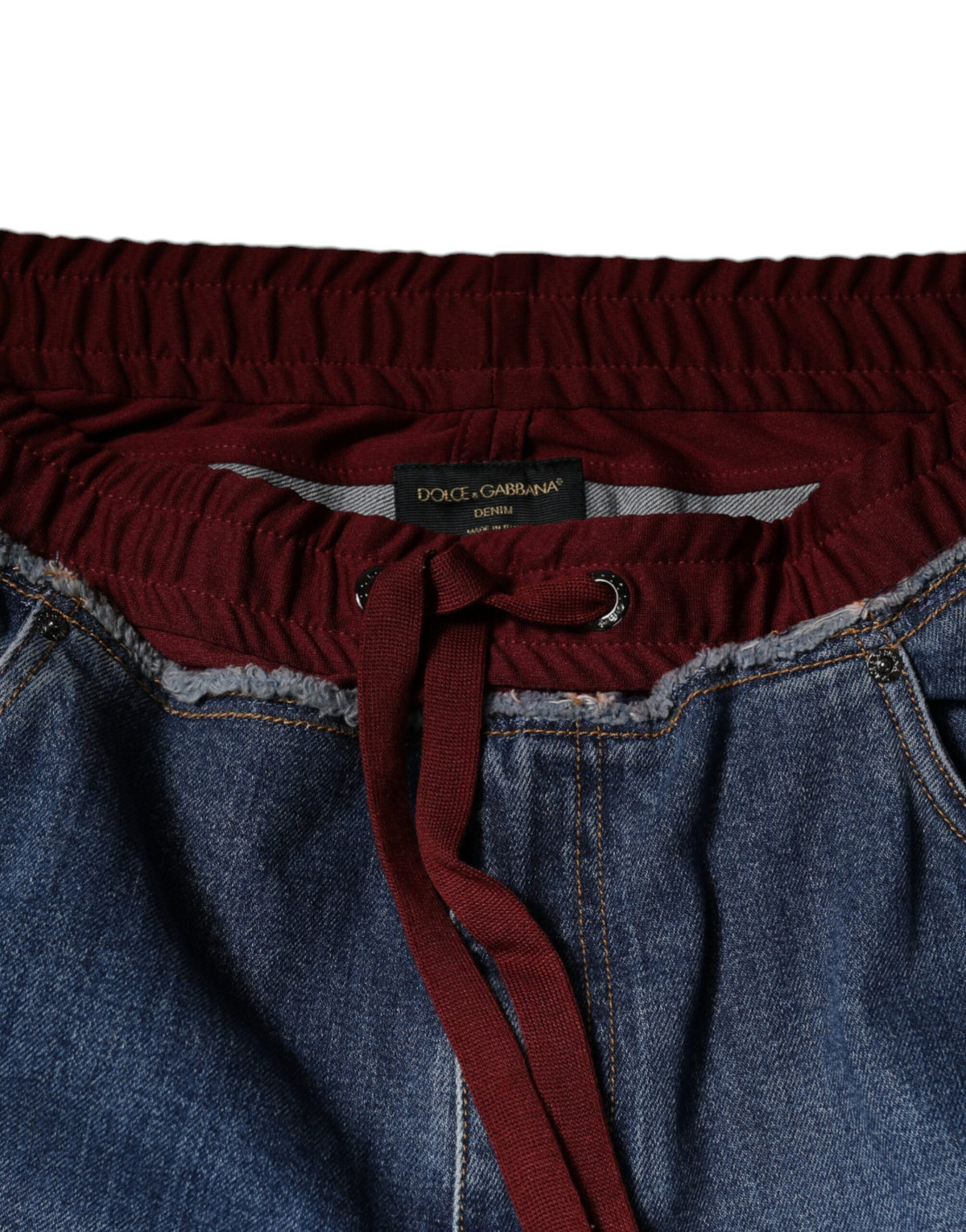 Jeans droit en coton stretch bleu Dolce &amp; Gabbana