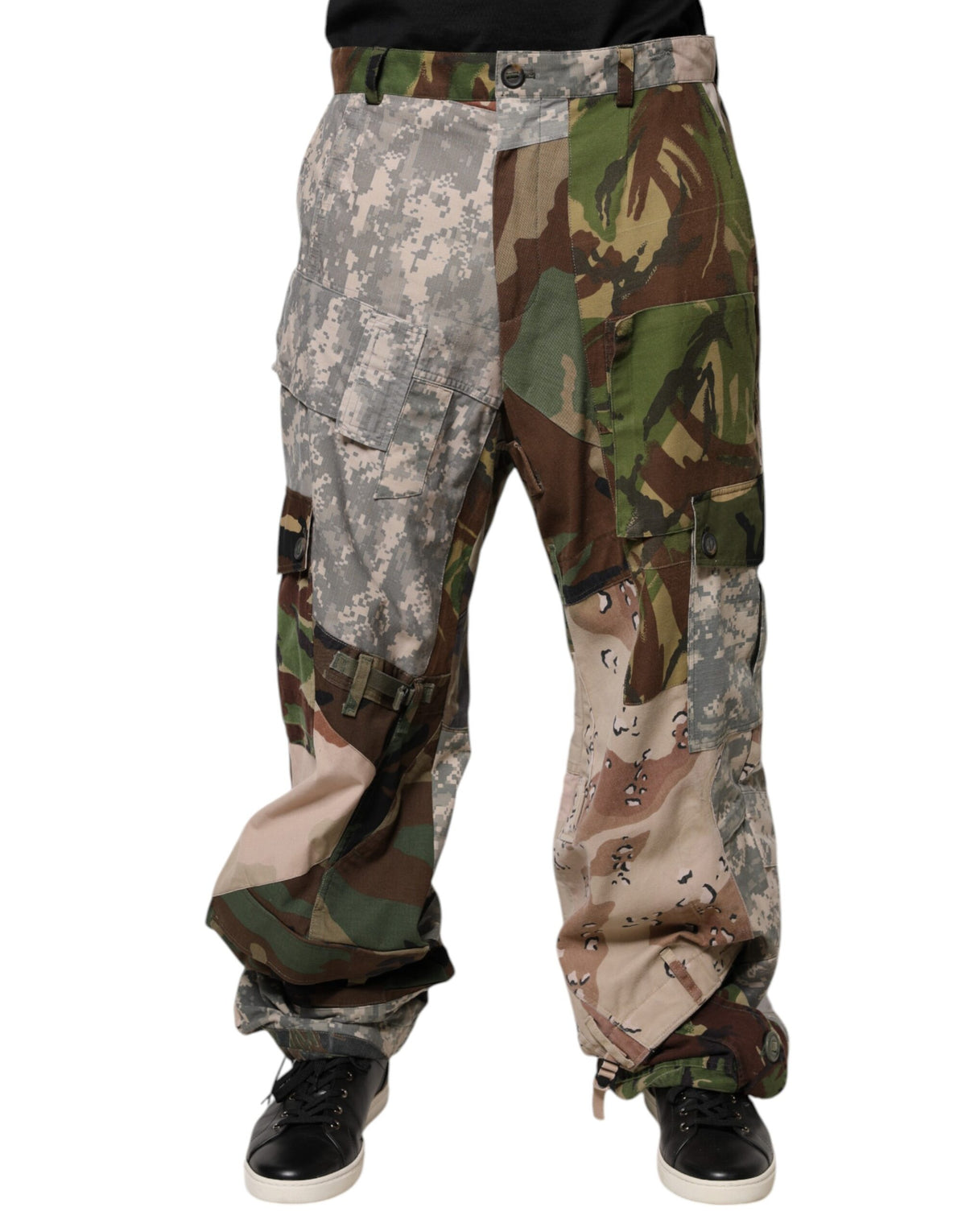 Pantalon cargo camouflage multicolore à motifs patchwork de Dolce &amp; Gabbana