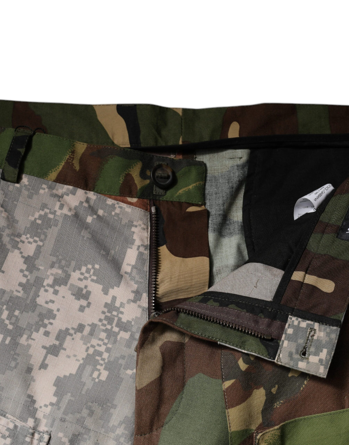 Pantalon cargo camouflage multicolore à motifs patchwork de Dolce &amp; Gabbana