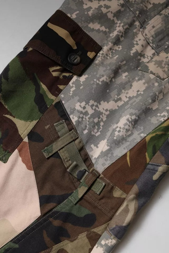 Pantalon cargo camouflage multicolore à motifs patchwork de Dolce &amp; Gabbana