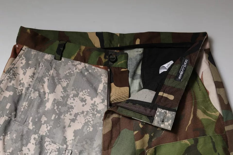Pantalon cargo camouflage multicolore à motifs patchwork de Dolce &amp; Gabbana