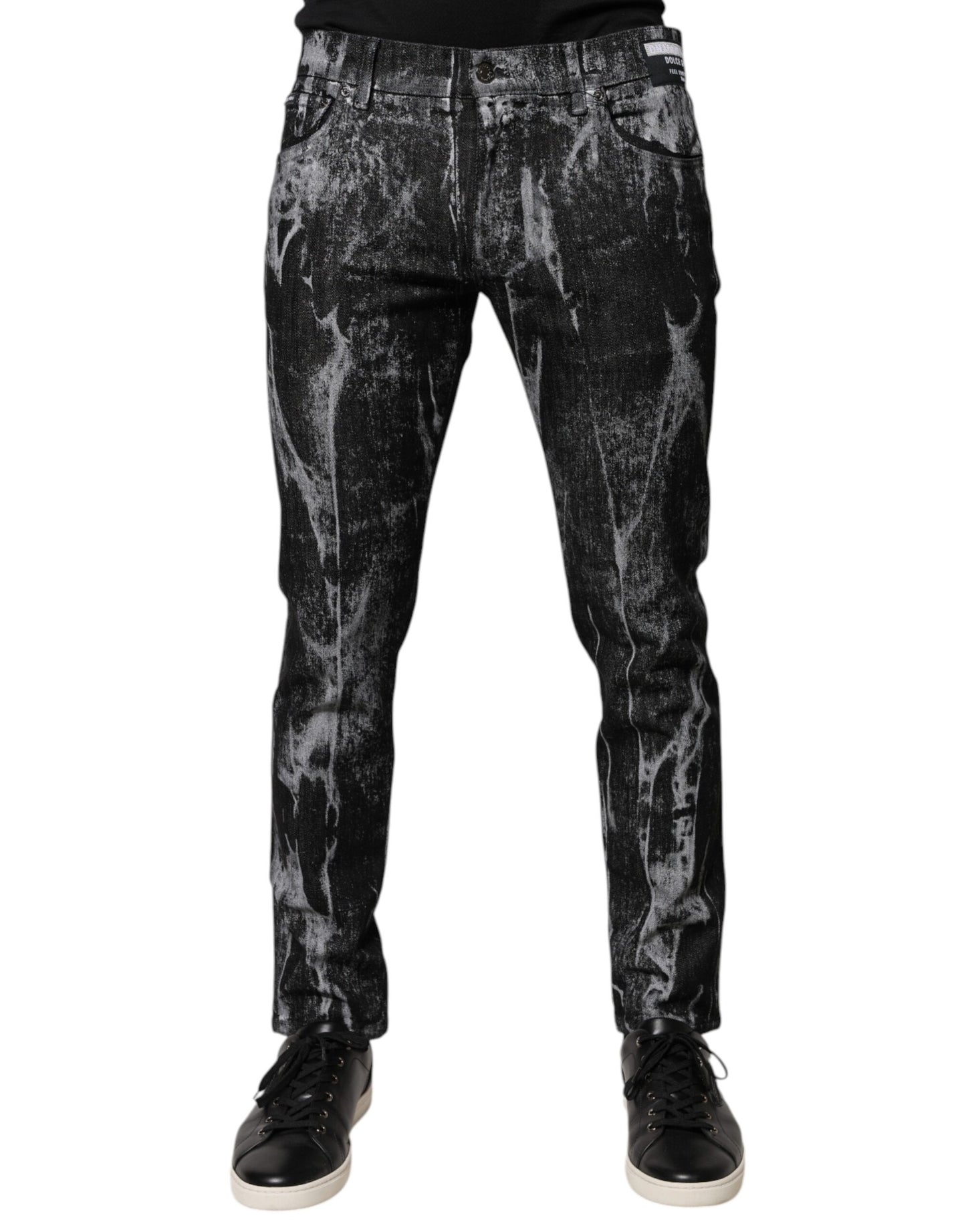 Jeans skinny en coton multicolore à motif tie-dye de Dolce &amp; Gabbana
